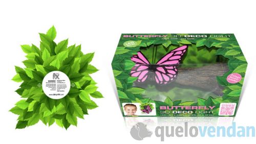 GENERICO Lampara a pilas diseño Mariposa L