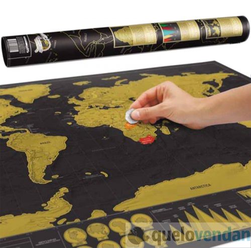 Rasca el mapa Mundial Scratch tarjeta Tarjetas de felicitación Detallado 6  Continentes mapa de pared Tarjeta de rascar Negro Oro Push Pin mapa para